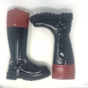 Jeffrey Campbell Friesian Riding‎ Boots Black Brown Size US 7.5